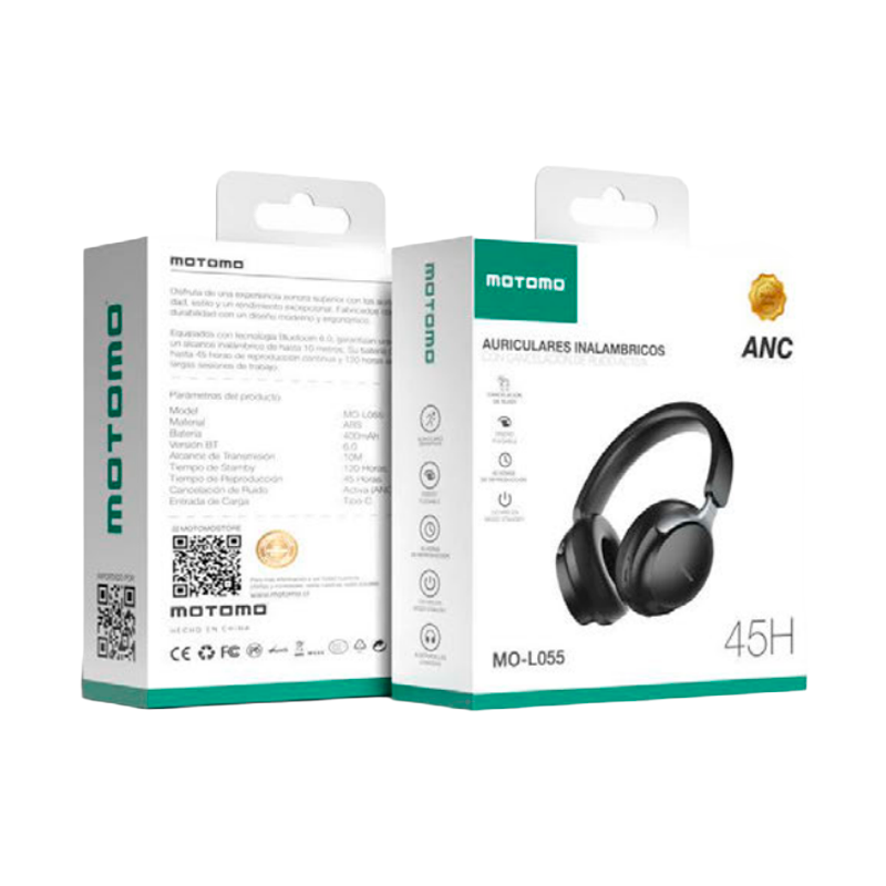 Audífonos Headset Bluetooth Motomo Mo-Lo55 Anc Cancelacion Negro – imagen 3