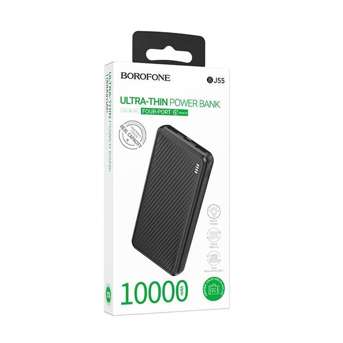 Bateria Portatil Powerbank Borofone Bj55 10.000 Mah Negro – imagen 3