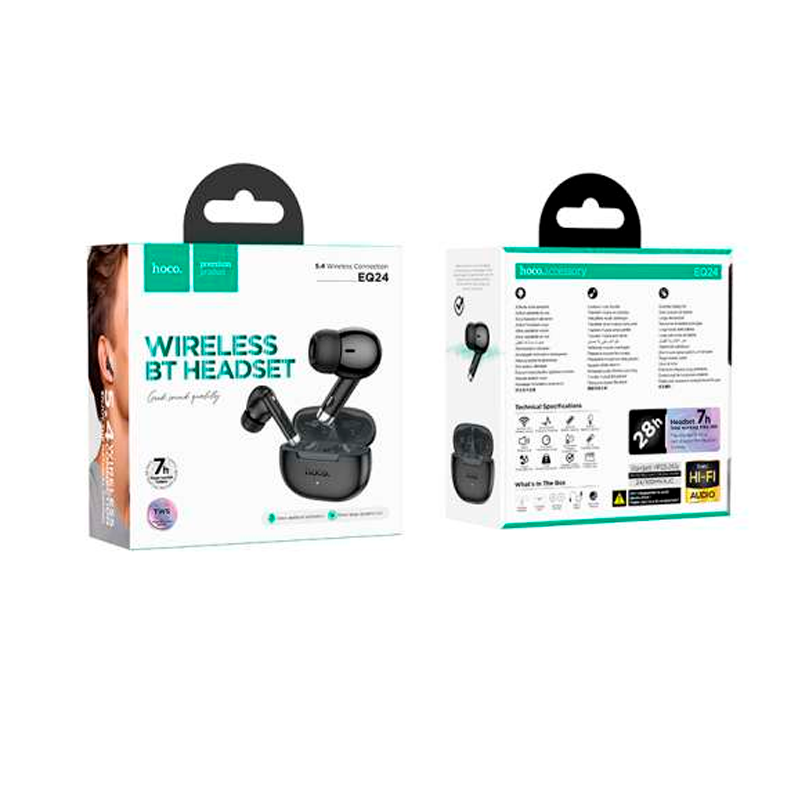 Audífonos Bluetooth In Ear Hoco Eq24 Estrella Negro – imagen 2