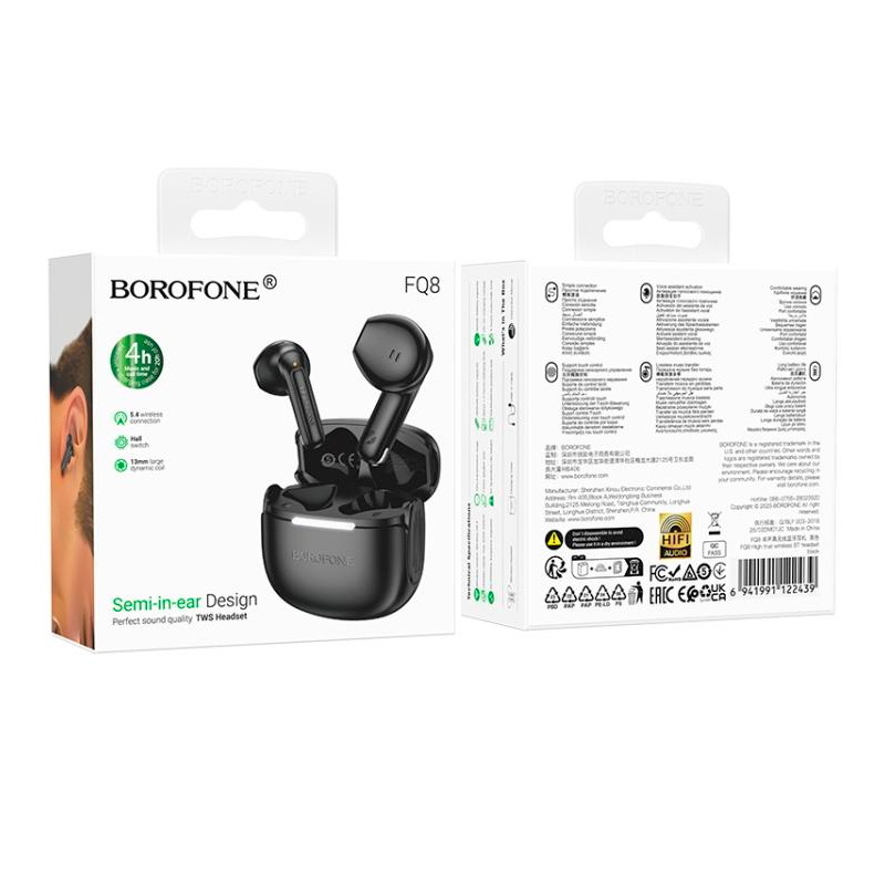 Audífonos Bluetooth In Ear Borofone Fq8 Tws Negro – imagen 3