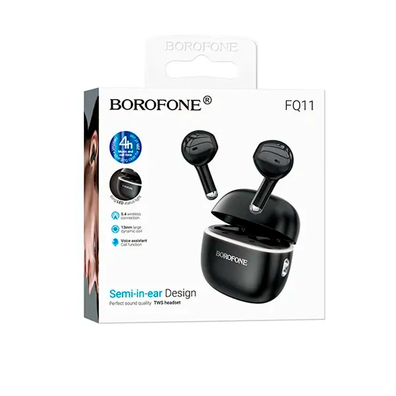 Audífonos In Ear Bluetooth Borofone Fq11 Tws Negro – imagen 3
