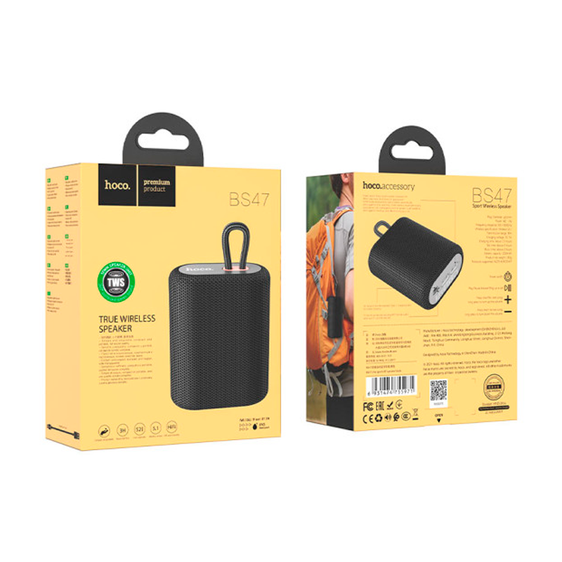 Parlante Bluetooth Hoco Bs47 Fm Tf Tws Negro – imagen 3