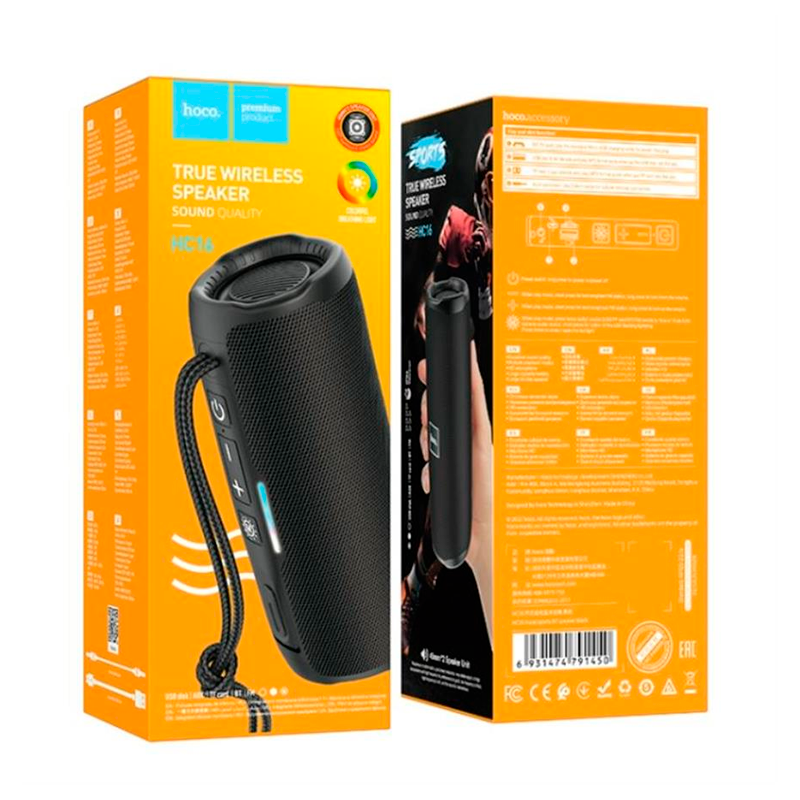 Parlante Bluetooth Hoco Hc16 Fm Tf Tws Negro – imagen 3