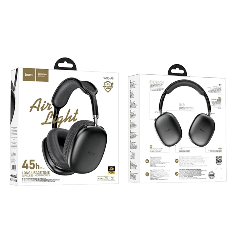Audífonos Bluetooth Headset Hoco W35 Air Negro – imagen 3