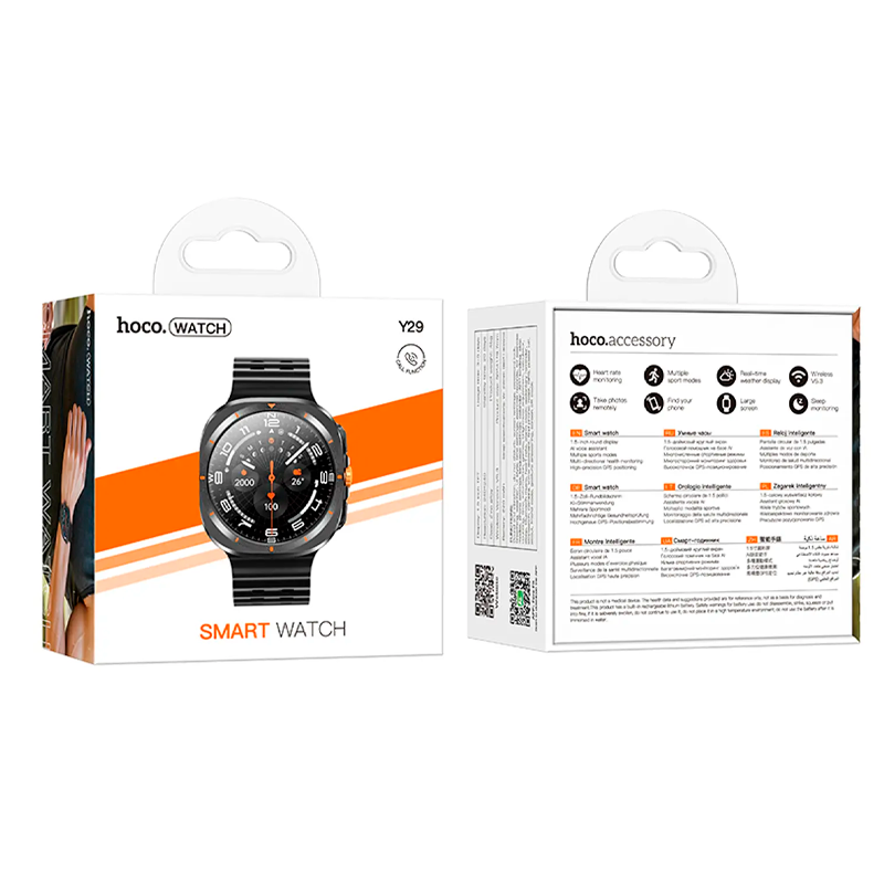 Smartwatch Reloj Inteligente Bluetooth Hoco Y29 Negro – imagen 3