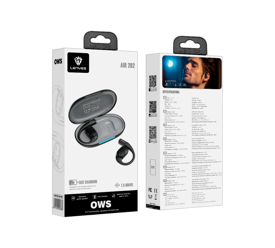 Audífonos In Ear Bluetooth Lenyes Air 202 Negro – imagen 3