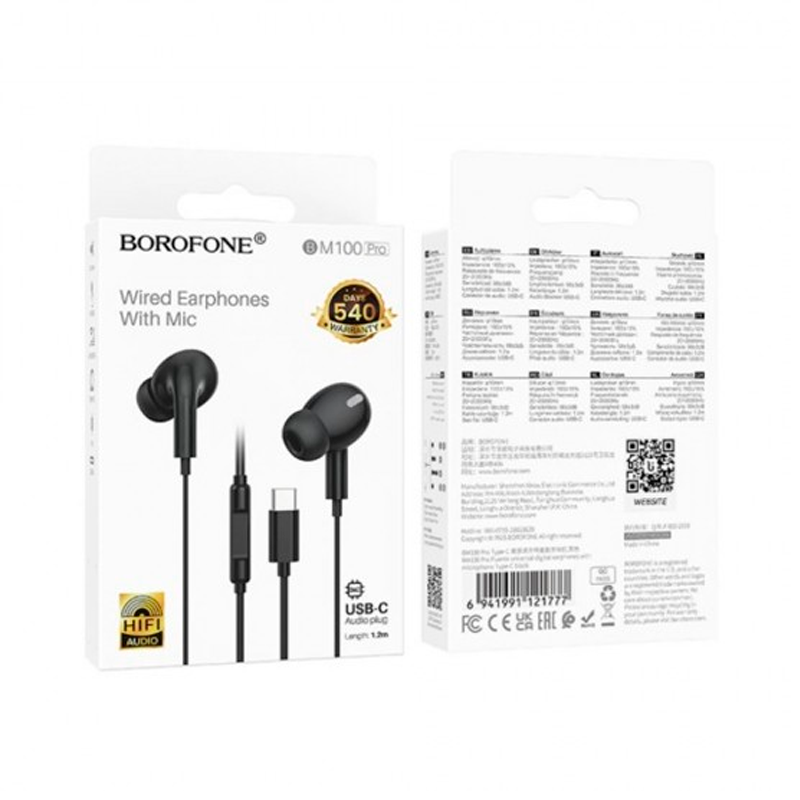 Audífonos In Ear Borofone Bm100 Pro Fuente 3.5mm Negro – imagen 3
