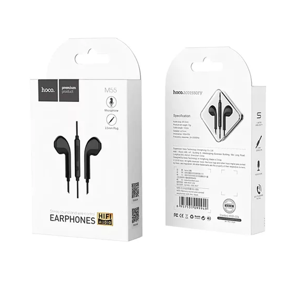 Audífonos In Ear Hoco M55 Memory 3.5mm Negro – imagen 3