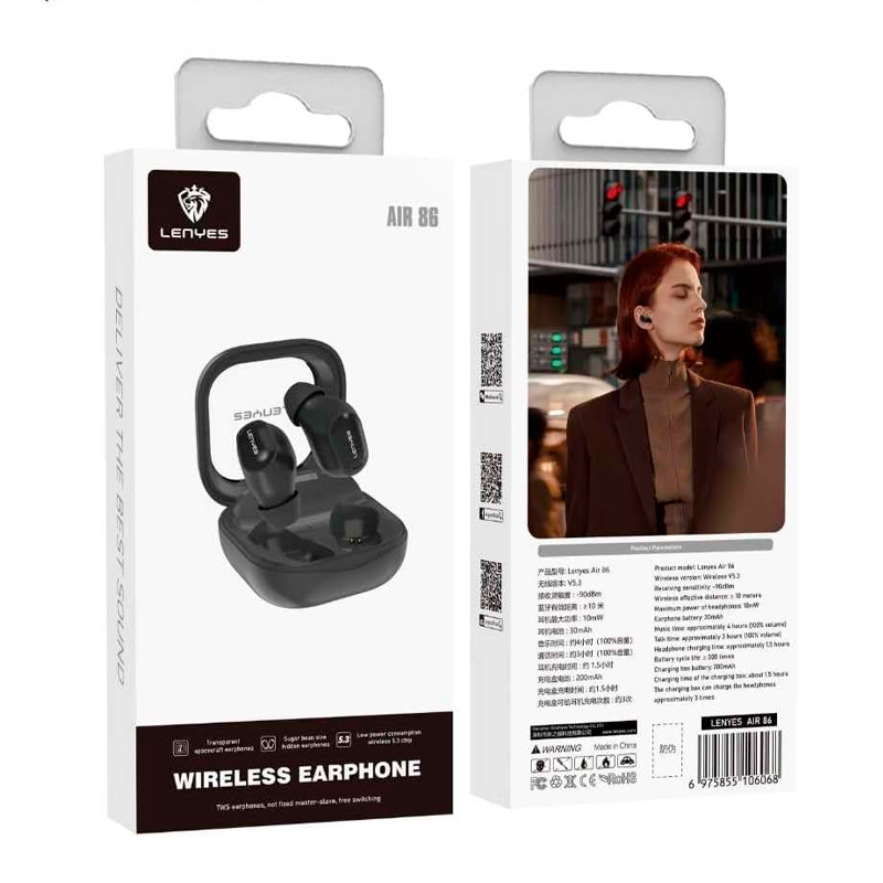 Audífonos In Ear Bluetooth Lenyes Air 86 Negro – imagen 3