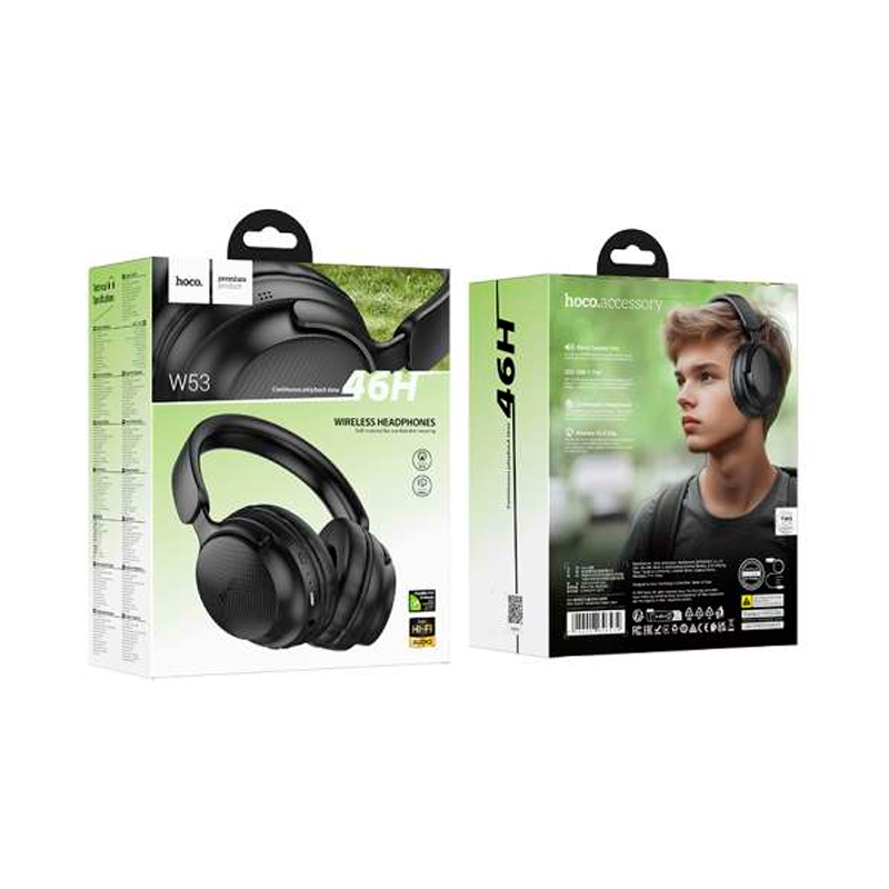 Audífonos Headset Bluetooth Hoco W53 Negro – imagen 3