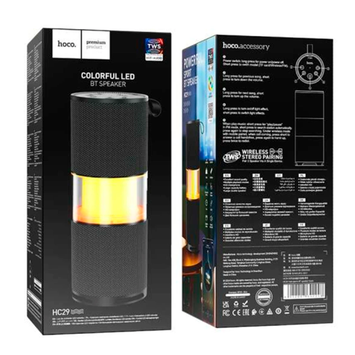Parlante Bluetooth Hoco Hc29 Fm Tf Aux Tws Negro – imagen 3