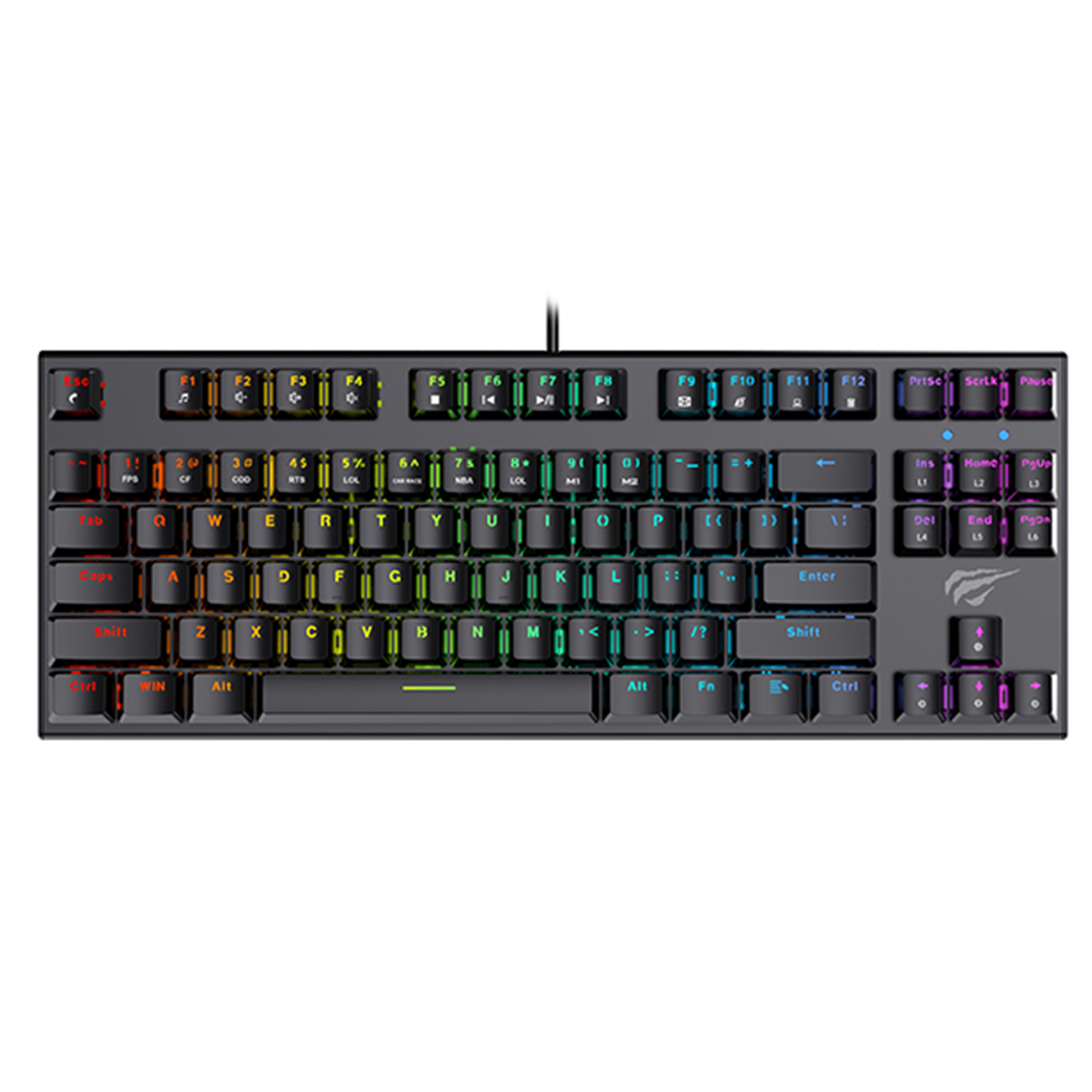 Teclado Gamer Mecanico Gamenote Rgb Kb857l Outemu Blue Negro