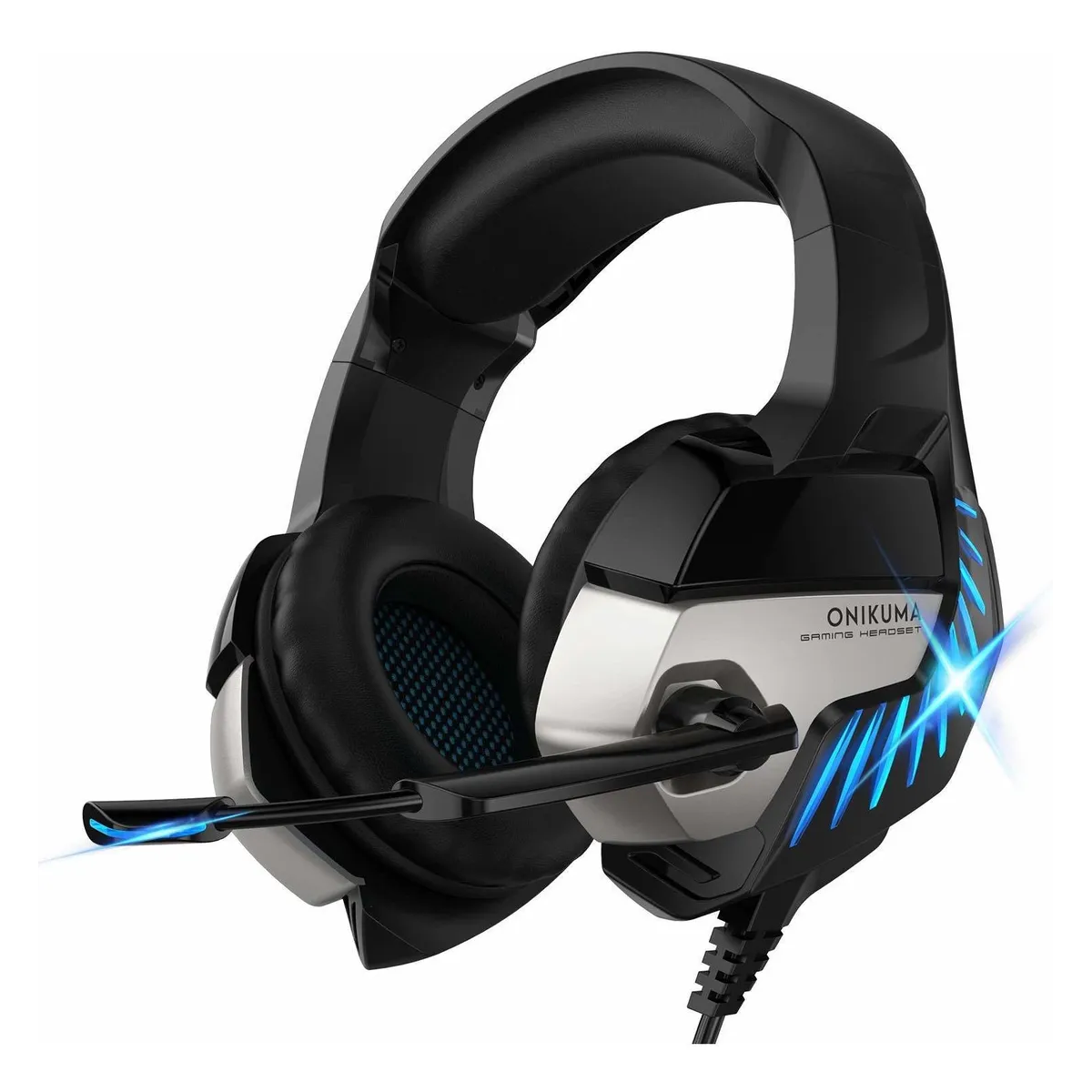 Audfonos Gamer Onikuma K5 Pro Pc Ps4 Xbox Switch Negro Azul