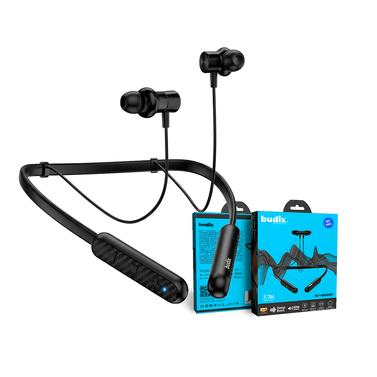 Audífonos Bluetooth In Ear Budix Magnit Negro