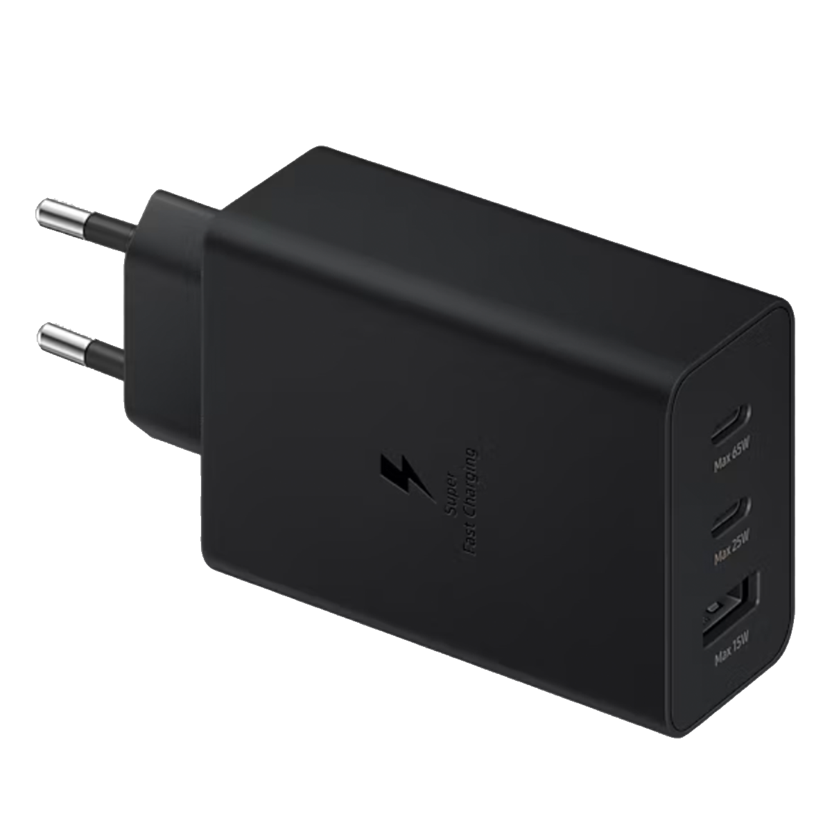 Cargador Samsung Trio Carga Rápida 65w PD EP-T6530 Negro