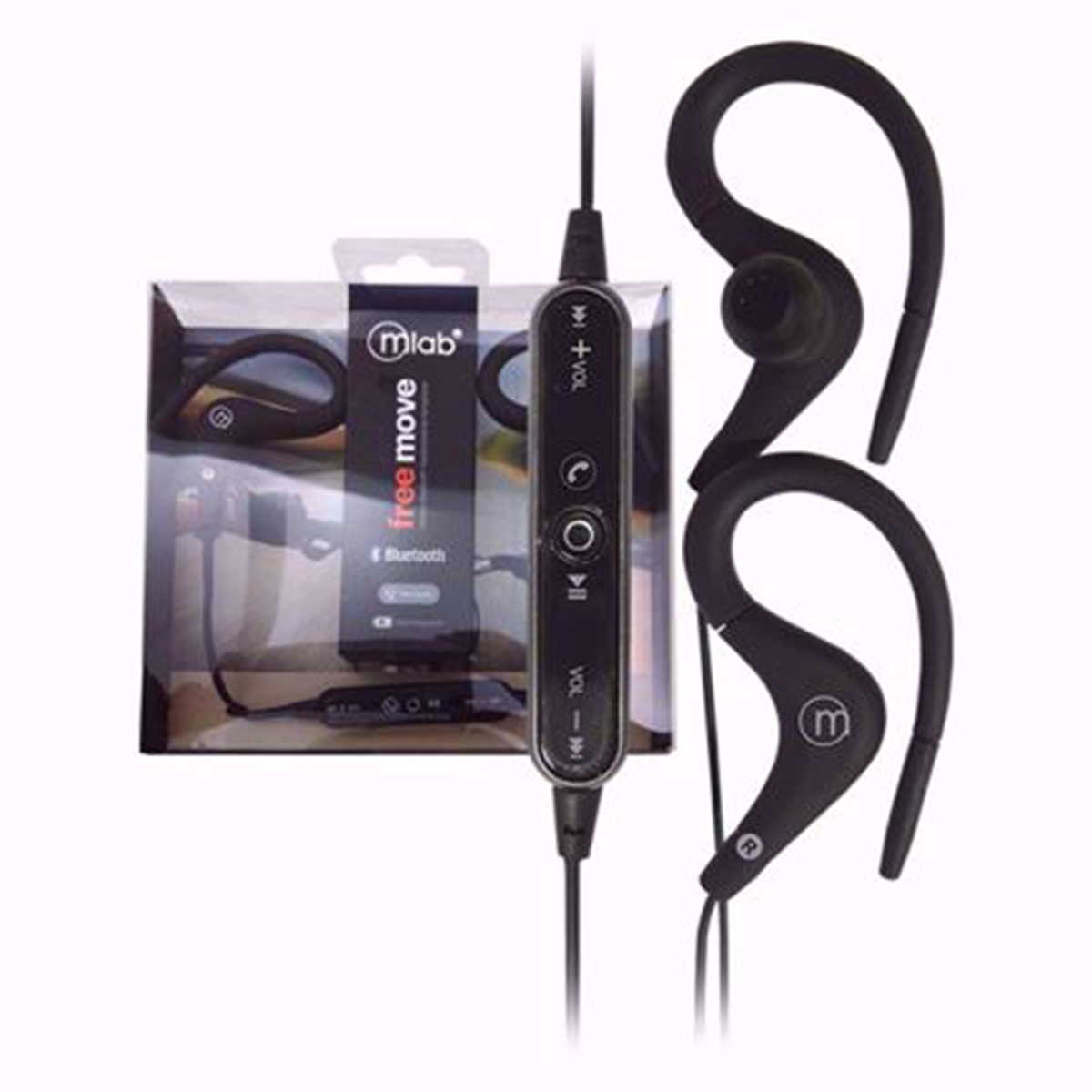 Audífonos Bluetooth Sport Ear Clip Microlab Negro