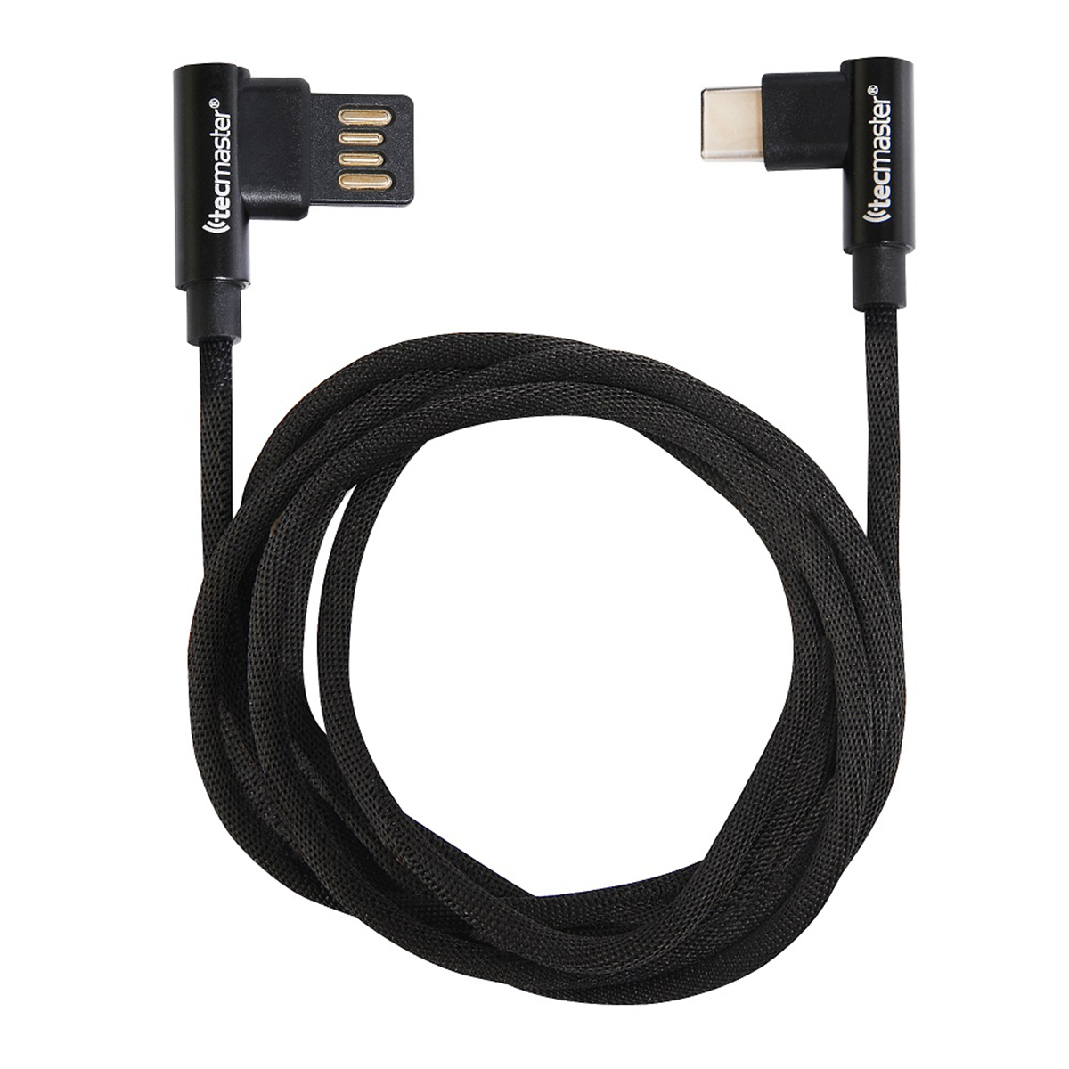 Cable Tipo C Reversible 90º Reforzado Tecmaster Negro