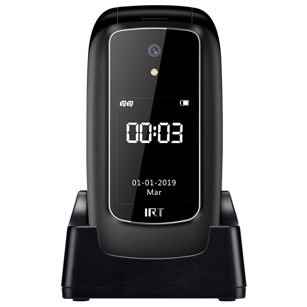 Celular Senior Adulto Mayor Irt 3G Clamshell Pantalla Negro