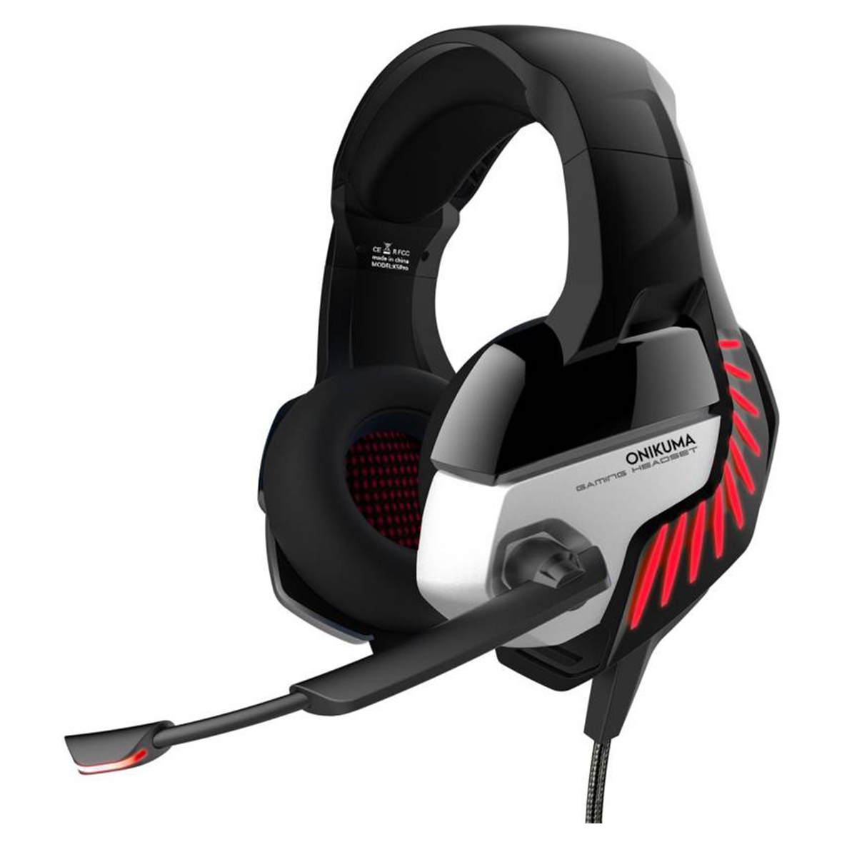 Audfonos Gamer Onikuma K5 Pro Pc Ps4 Xbox Switch Negro Rojo