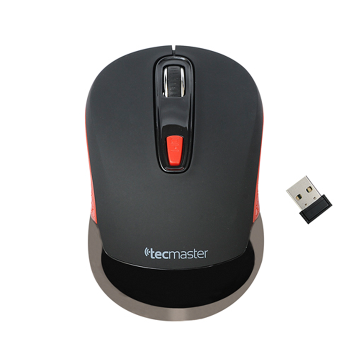 Mouse Tecmaster Inalambrico Tm-MO382rg Rojo