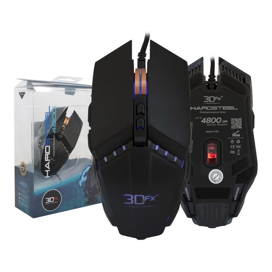Mouse Gamer 3dfx Hardsteel Professional 4800dpi Negro