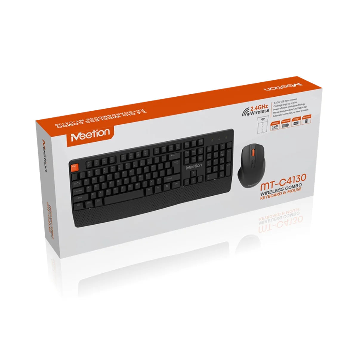 Kit Teclado + Mouse Inalámbrico Meetion Mt-C4130 Español Negro – imagen 3