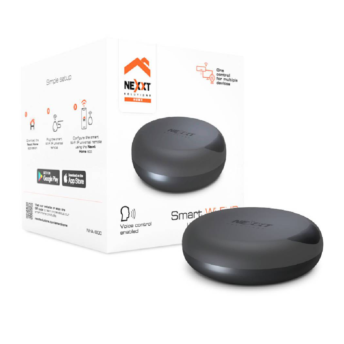 Control Remoto Nexxt Home Smart Universal IR Wifi Negro
