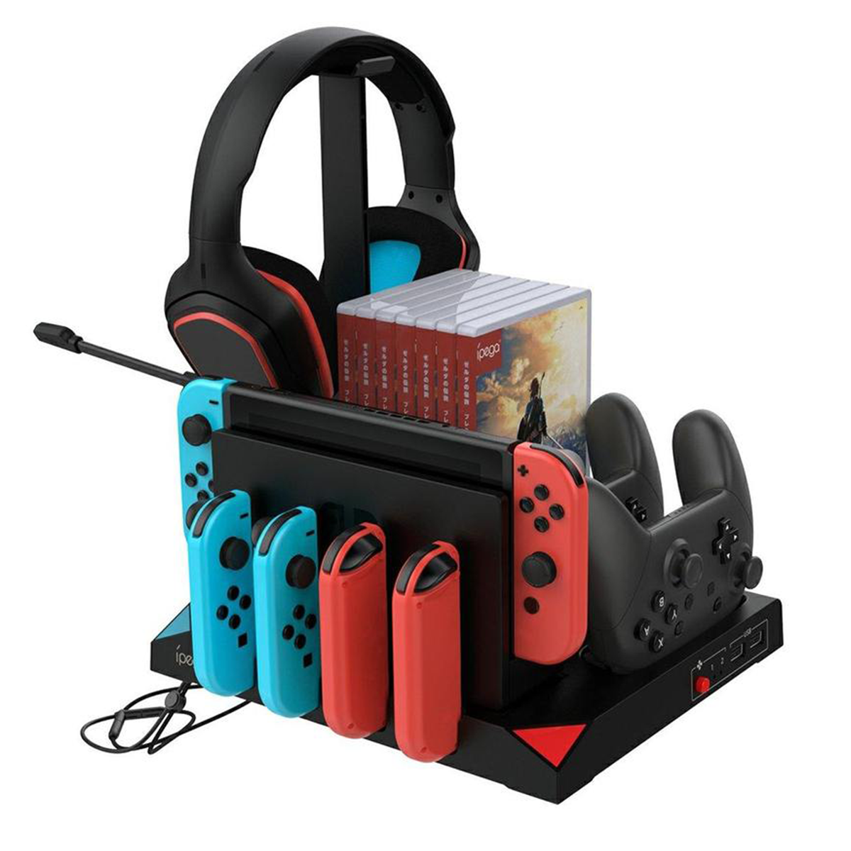 Estacion De Carga Nintendo Switch Organizador Ipega Pg-sw036