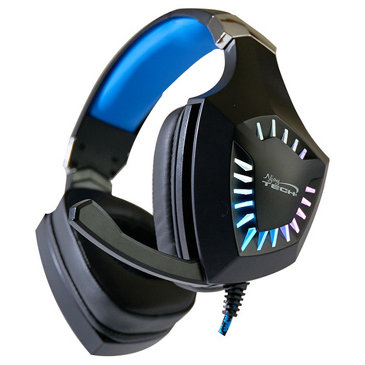Audífonos Gamer Njoytech Rgb Usb V7.1 Ps4 Switch Pc Negro