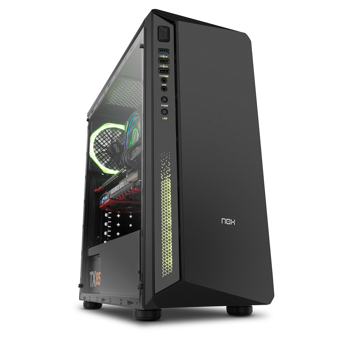 Gabinete Gamer Nox Infinity Atom Rgb Negro