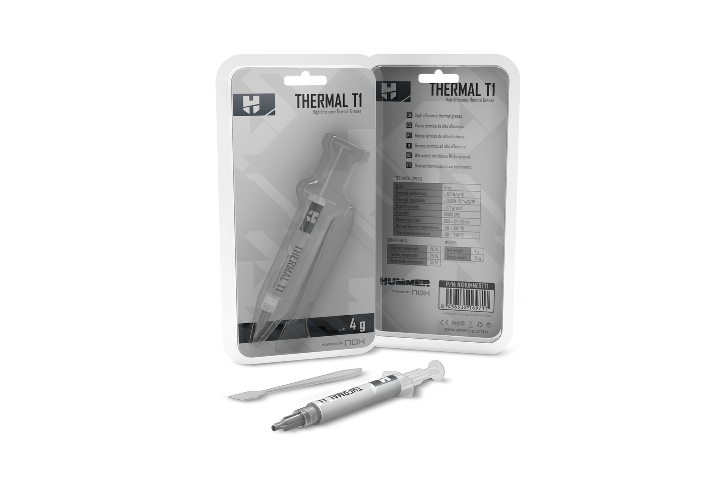 Pasta Termica Disipadora 4g Nox Thermal T1 Gris – imagen 4