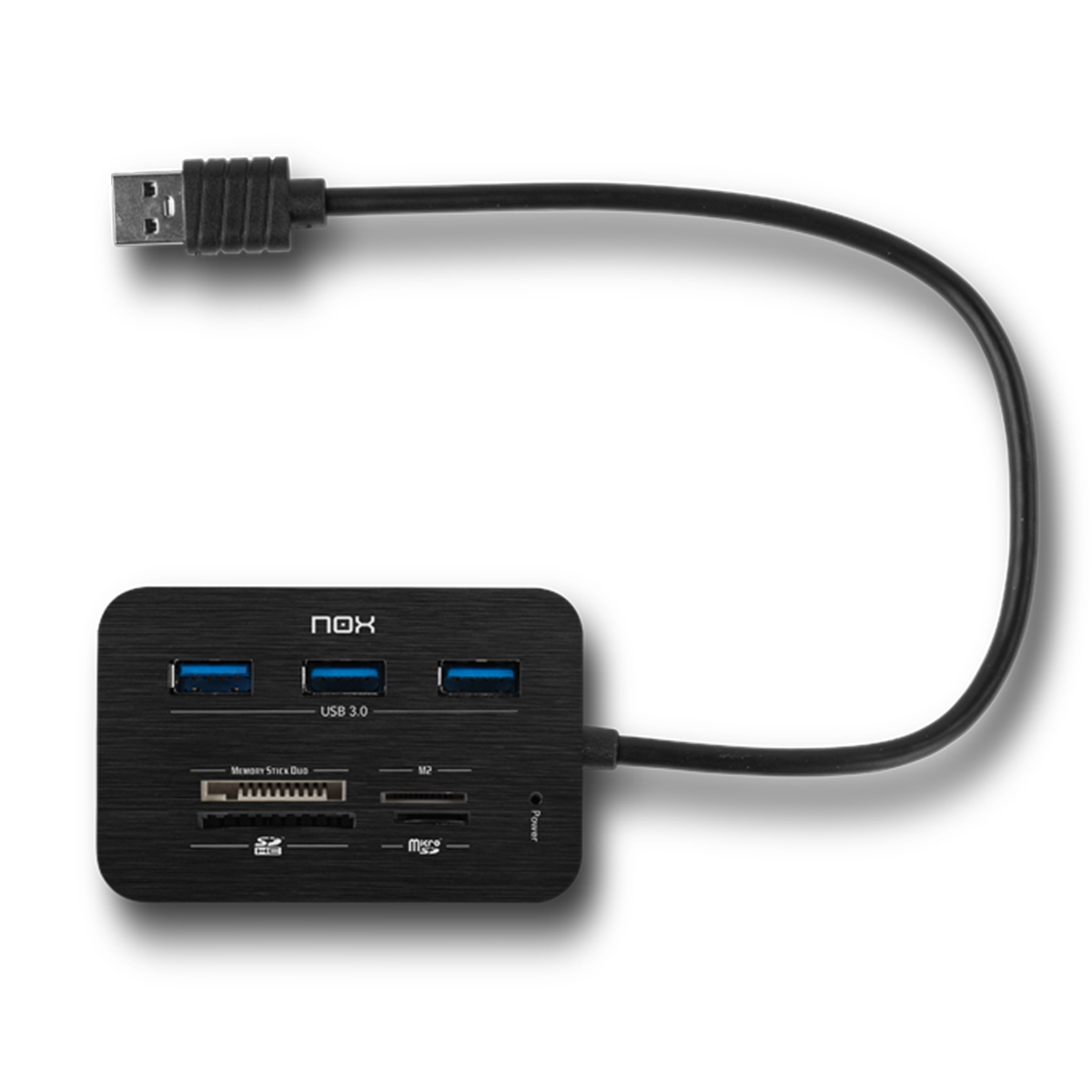 Adaptador Hub Reader One Nox 7 en 1 Usb 3.0 Negro