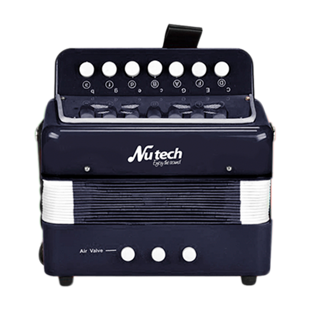 Acordeon 7 Teclas Para Principiantes Nutech Negro