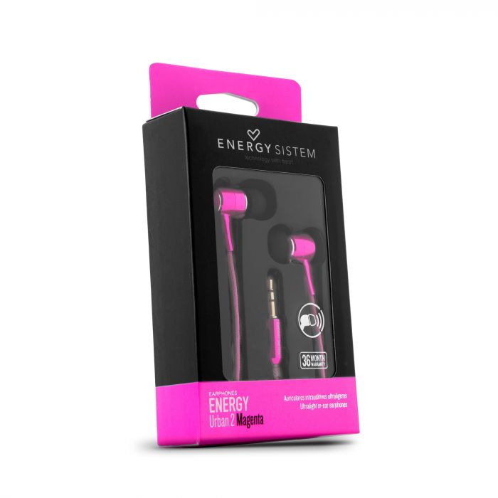 Audifonos Energy Sistem Earphones Urban 2 Rosado – imagen 2