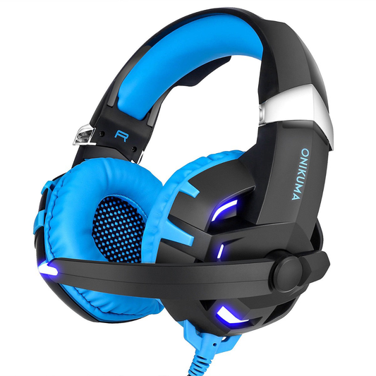 Audfonos Gamer Onikuma K2 7.1 Virtual Pc Ps4 Switch Xbox Azul