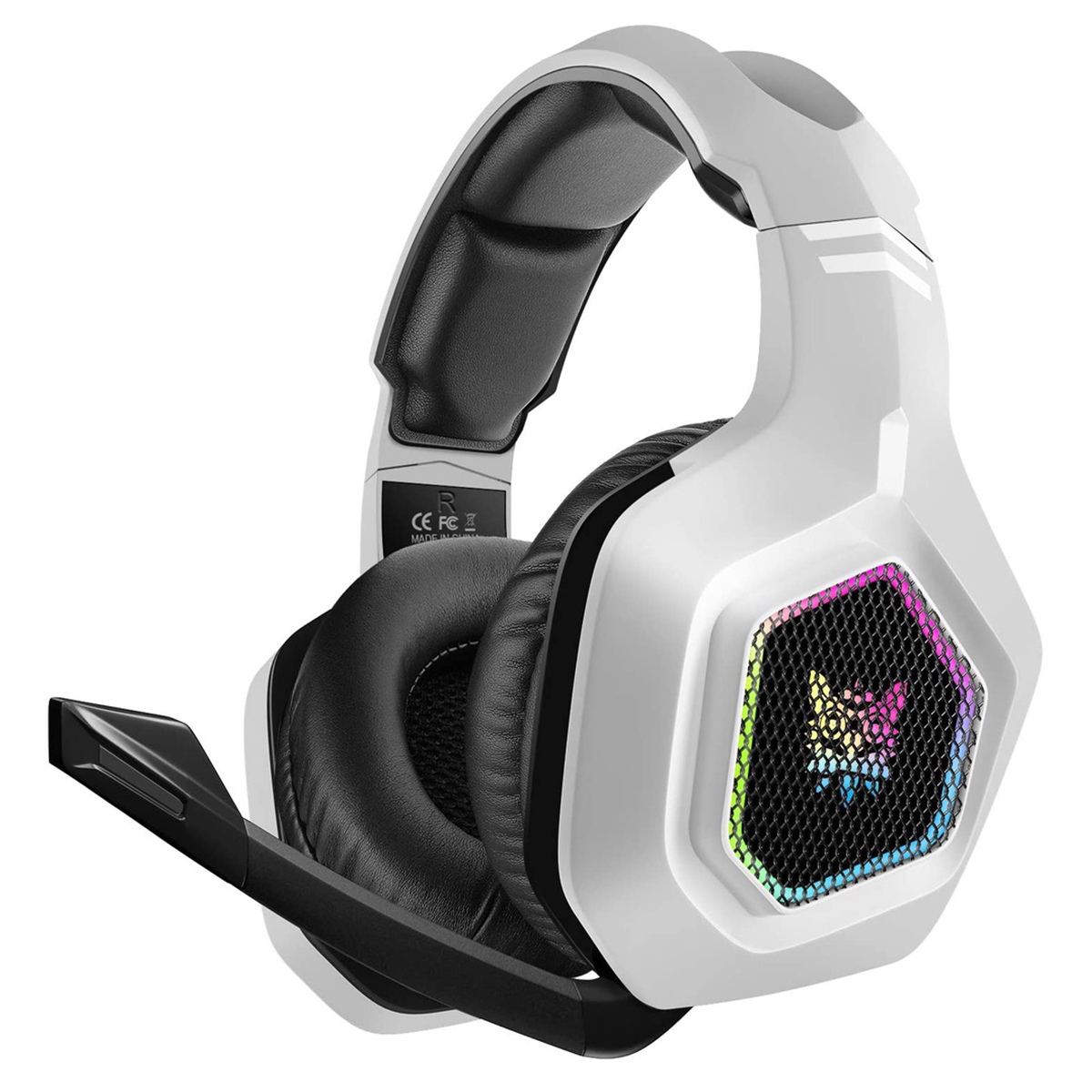 Audífonos Gamer Onikuma K10 Rgb Pc Ps4 Xbox Switch Blanco