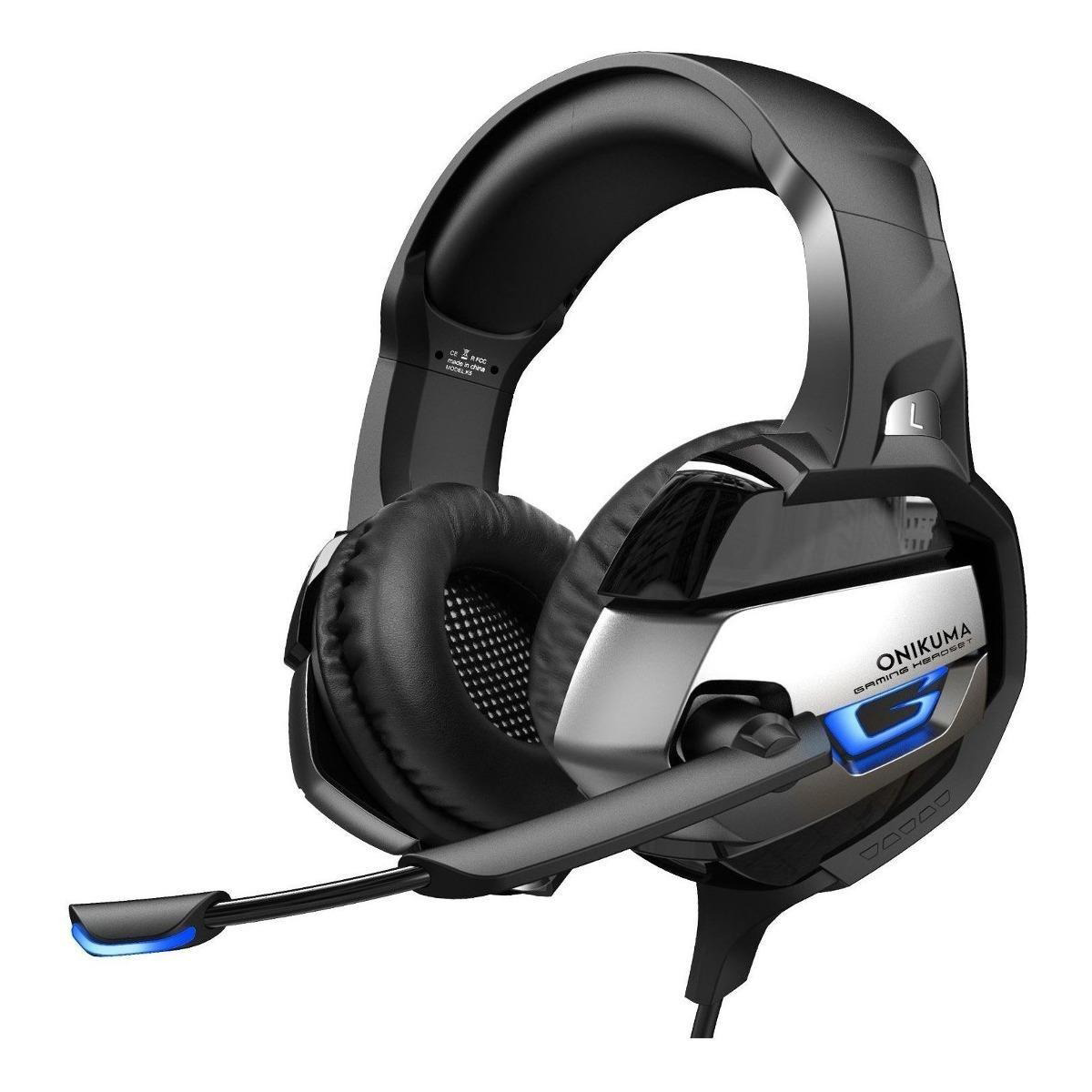 Audífonos Gamer Onikuma K5 Pc Ps5 Ps4 Xbox Negro Azul