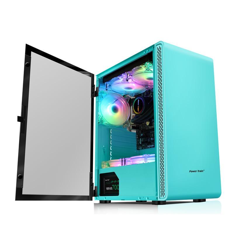 Gabinete Gamer Tx Power Train Daofeng 5 Verde – imagen 4