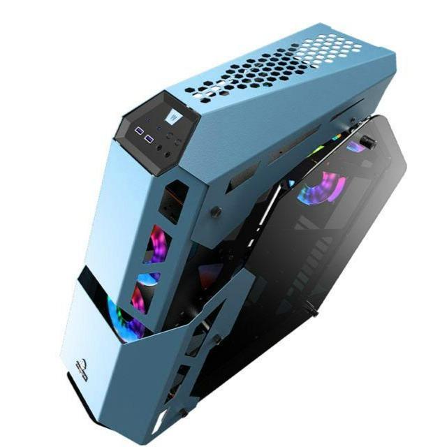 Gabinete Gamer Power Train Small Decider Azul – imagen 2