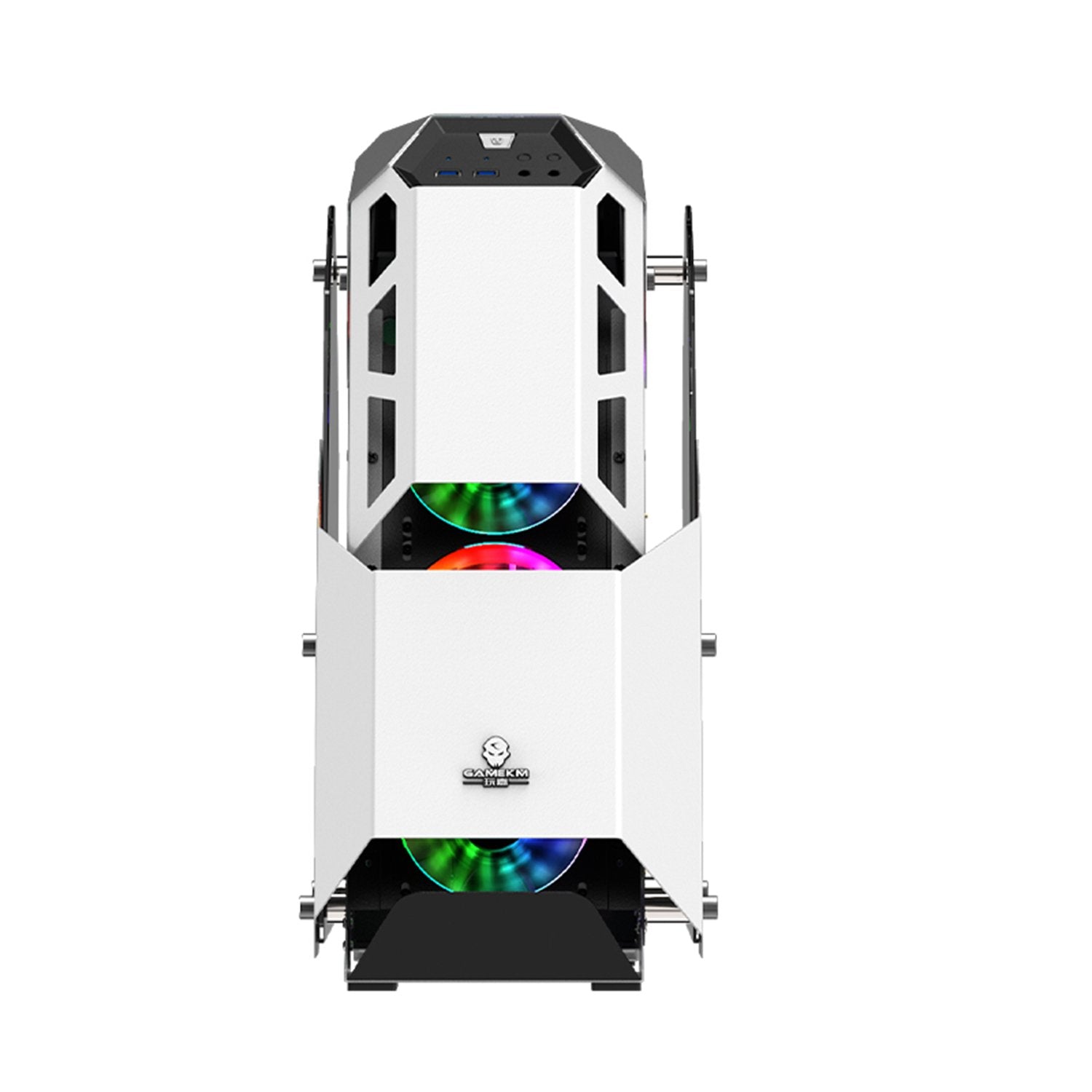 Gabinete Gamer Power Train Small Decider Blanco – imagen 5