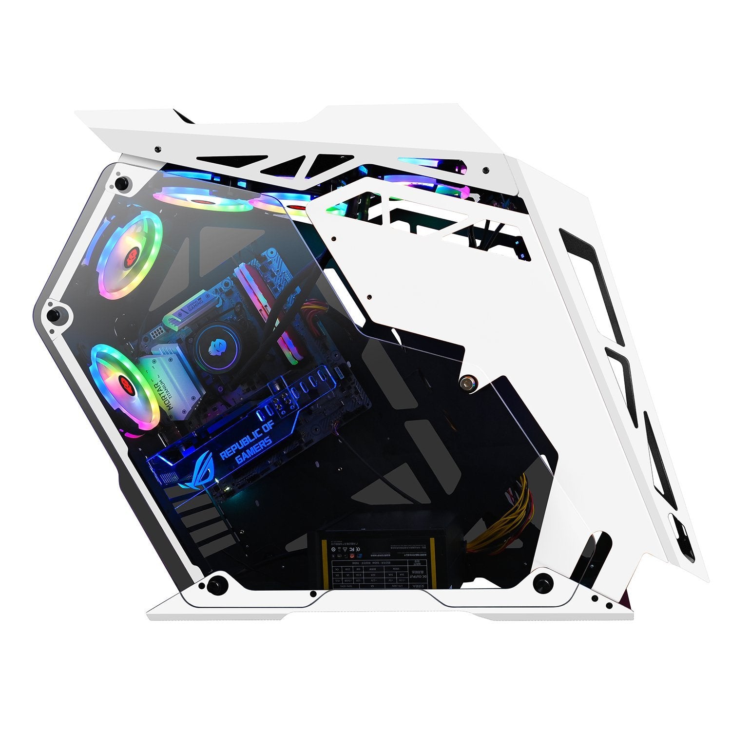 Gabinete Gamer Power Train Daka Plus Blanco – imagen 2