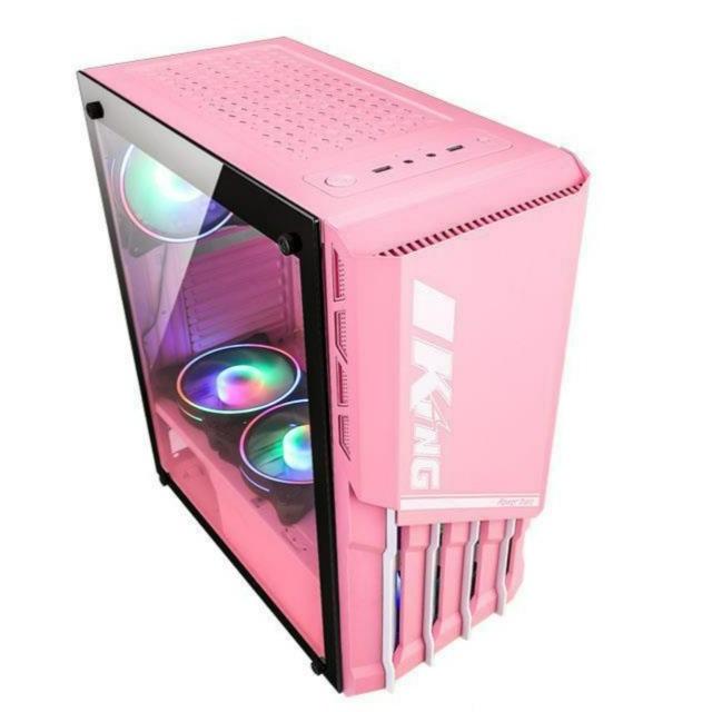 Gabinete Gamer Power Train King V.2 Rosado – imagen 4