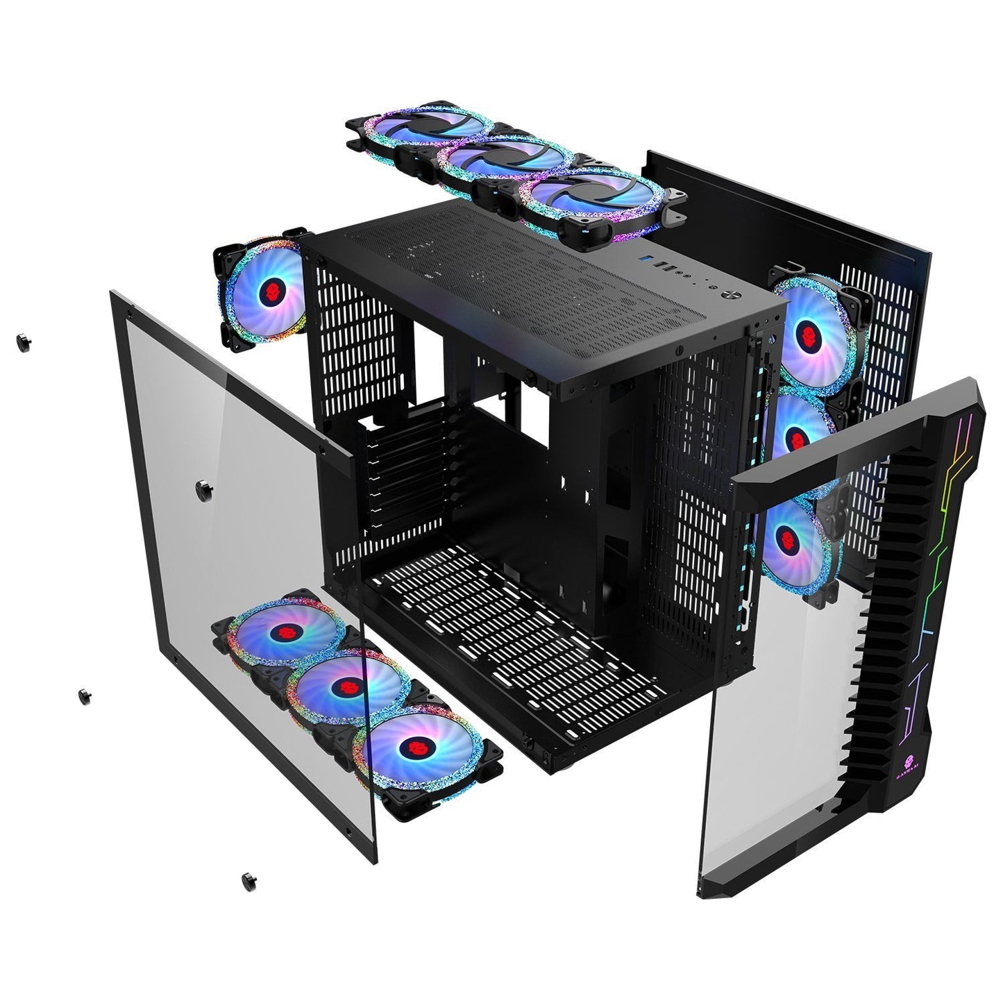 Gabinete Gamer Power Train Robin 3 Negro – imagen 3