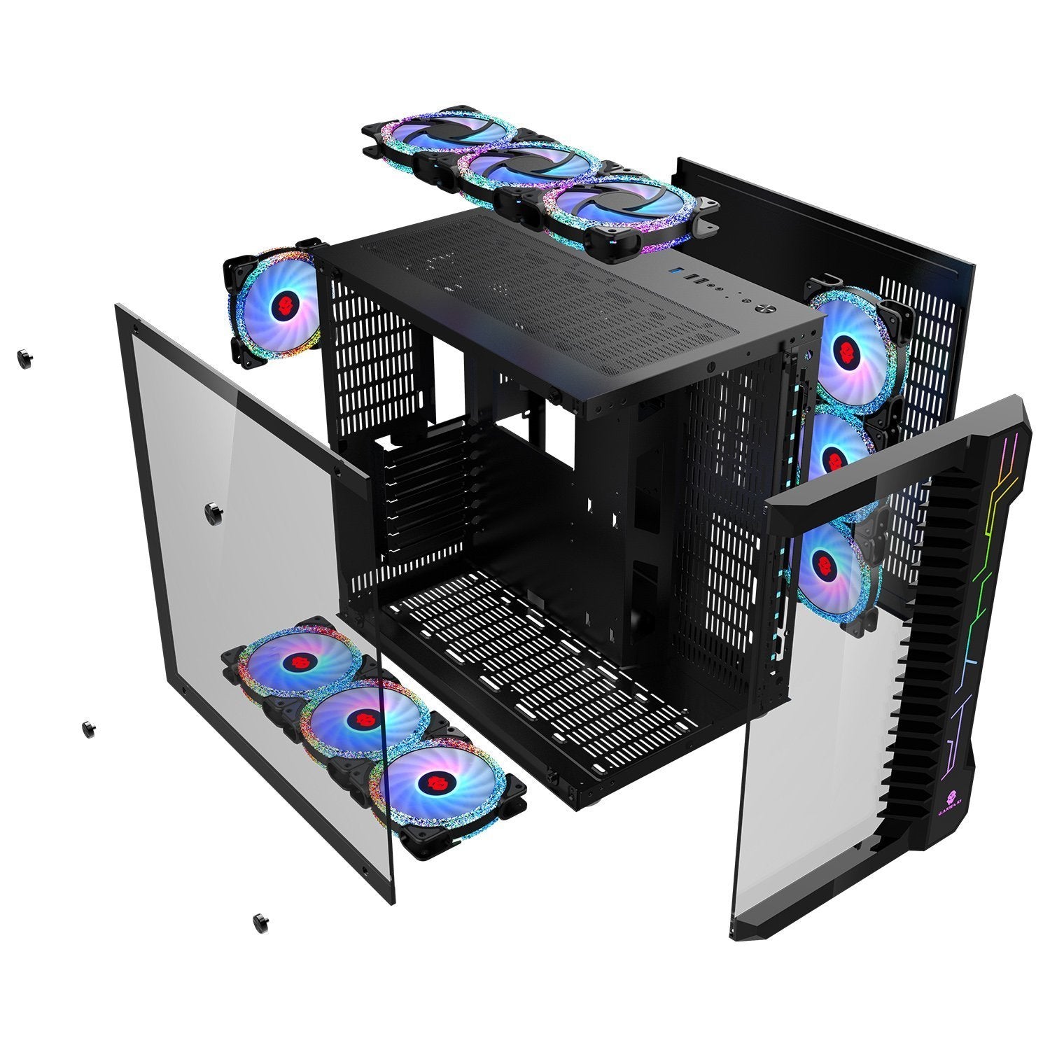 Gabinete Gamer Power Train Robin 3 Negro – imagen 3
