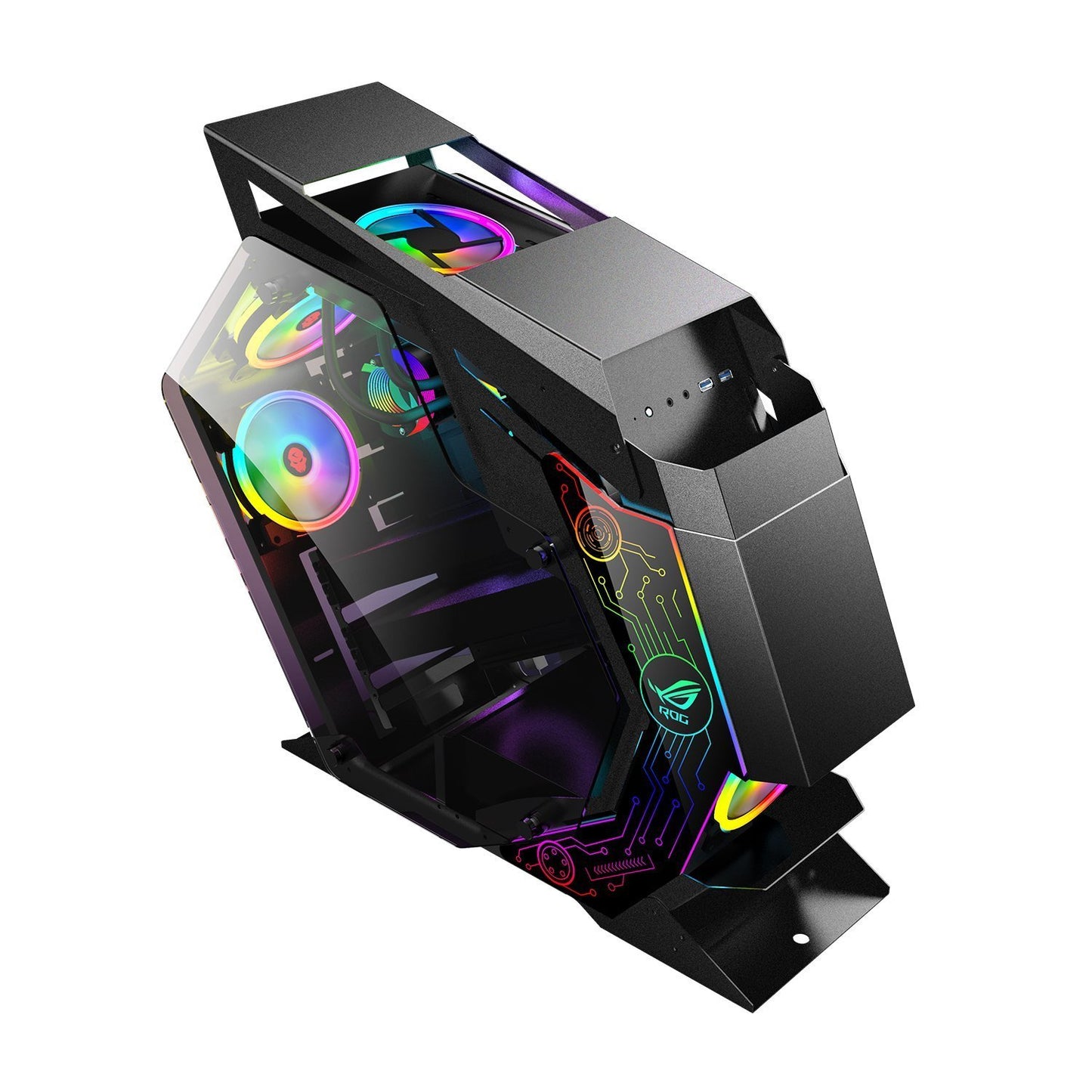 Gabinete Gamer Power Train Fighter Beast Negro – imagen 4