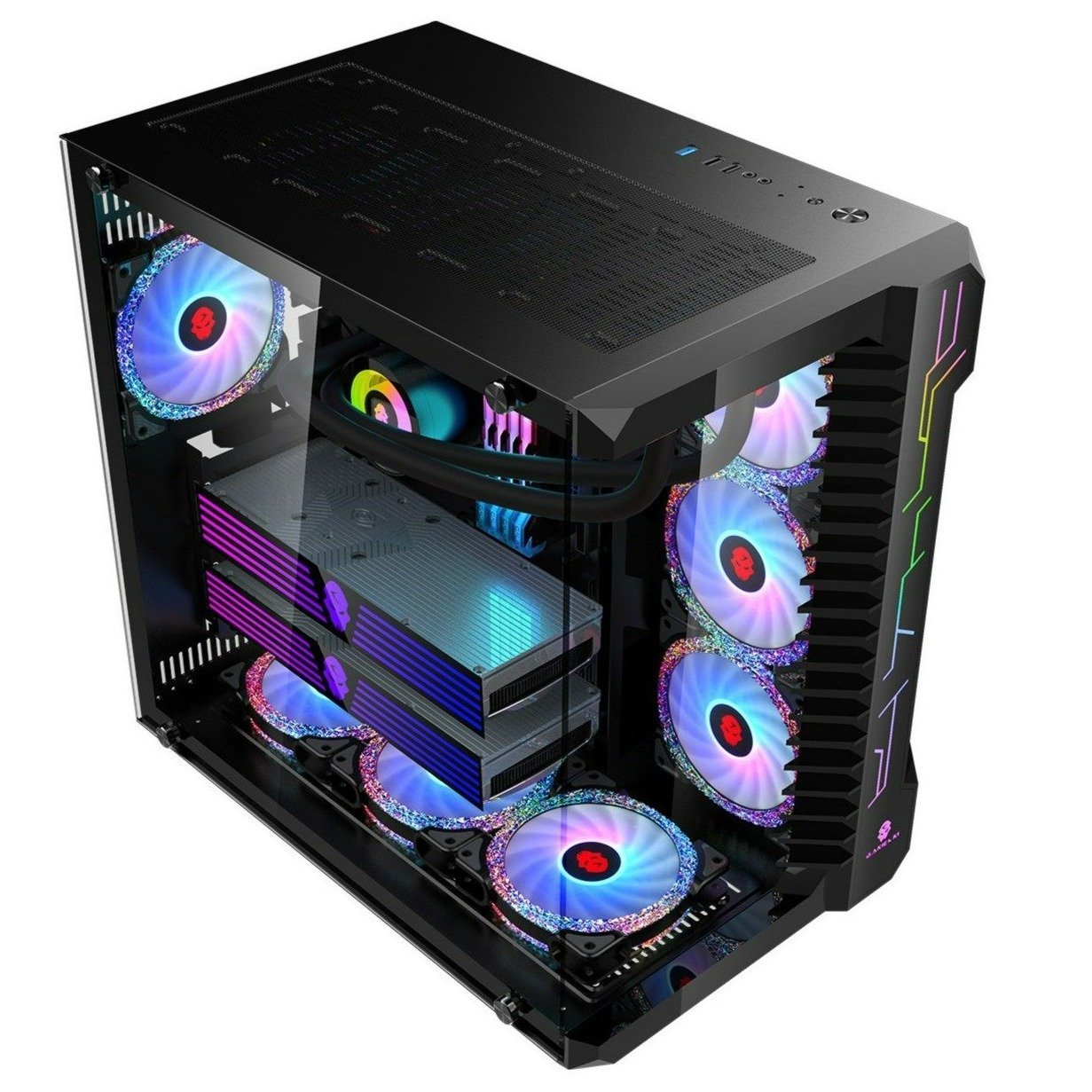 Gabinete Gamer Power Train Robin 3 Negro – imagen 5