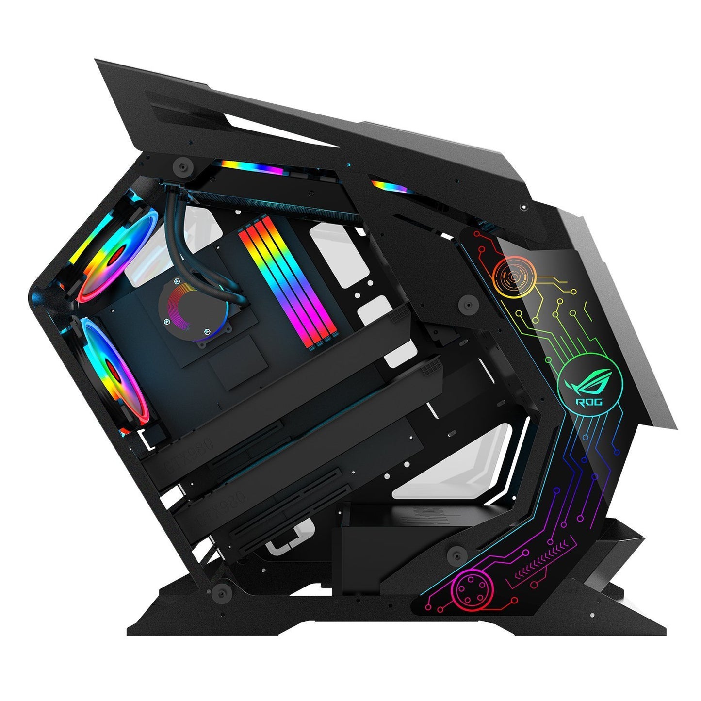Gabinete Gamer Power Train Fighter Beast Negro – imagen 5