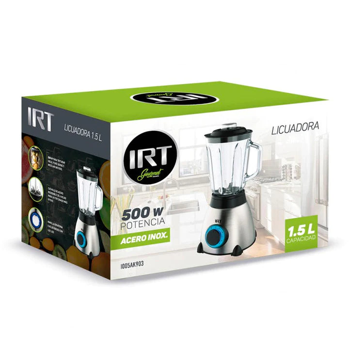 Licuadora Irt 1,5l Jarra Vidrio 500w Ak903 Transparente – imagen 2