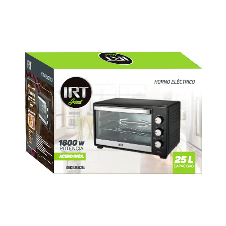Horno Electrico Irt Jk25a 25 Litros 1600w Acero Inoxidable Plata – imagen 2