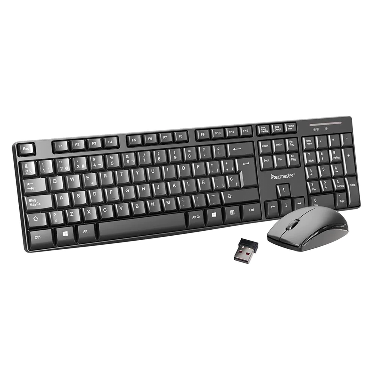 Kit Teclado Y Mouse Inalámbrico Tecmaster TM-100512 Negro